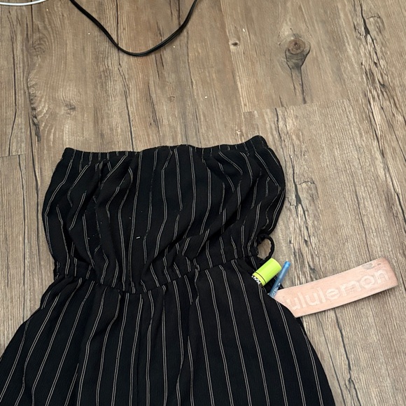 Warehouse Black and White Striped Jumpsuit - Picture 5 of 5